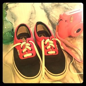 Black and Pink Vans